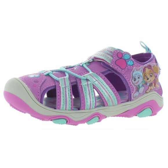 Paw Patrol Girls Skye Purple Flat Slip On Comfort Light-Up Shoes Sandals - Picture 1 of 6